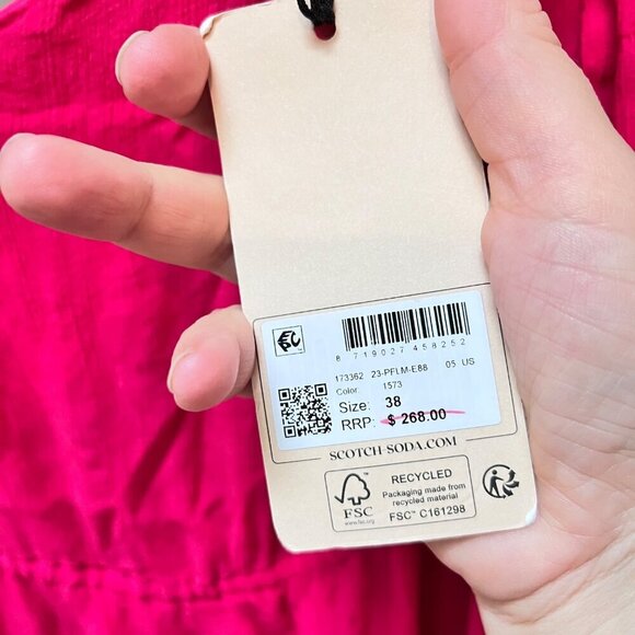 NEW Scotch & Soda Womens One Shoulder Bow Dress- Size 38 (US M) - Picture 4 of 8